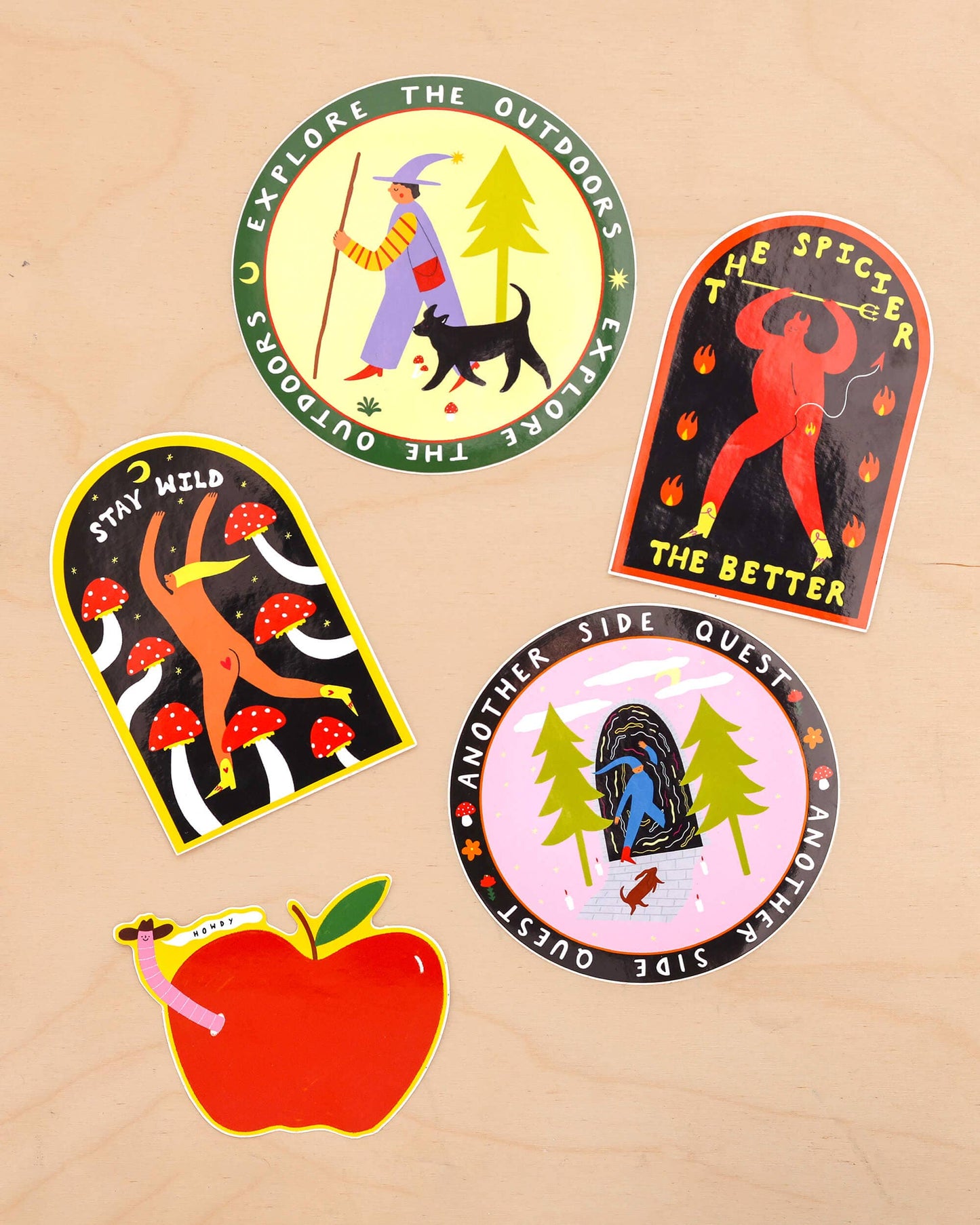 Explore The Outdoors Sticker - Round Vinyl Sticker