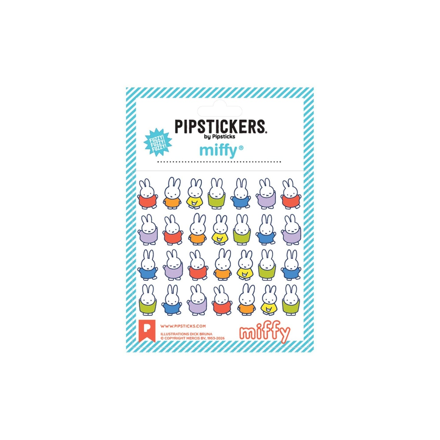 Fuzzy Colourful Miffy Sticker Sheet