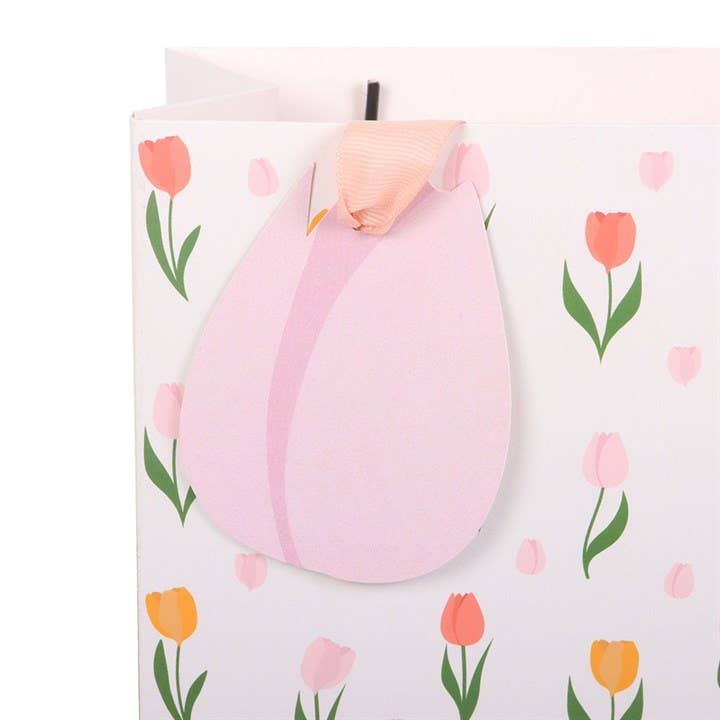 Spring Tulip Print Mother's Day Gift Bag