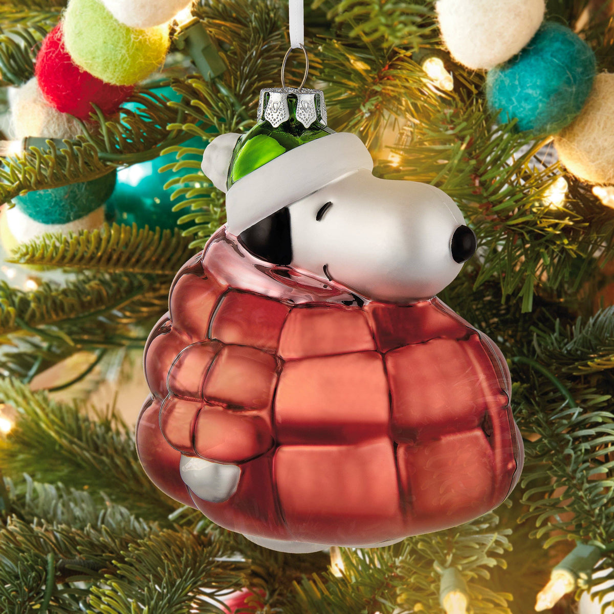 (In Box) Peanuts™ Snoopy In Red Puffer Jacket Christmas Ornament