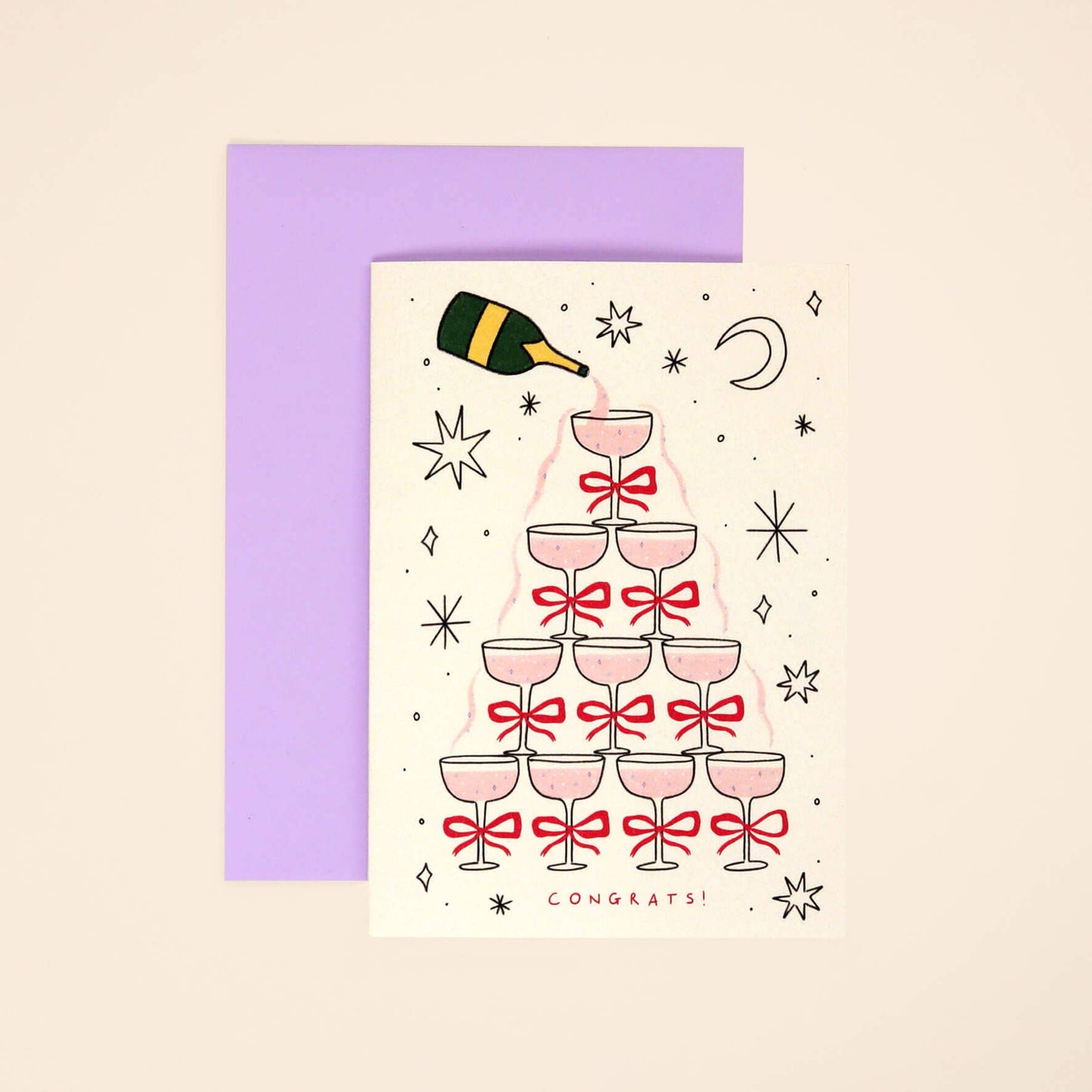Champagne Congratulations Card | Engagement | Celebration