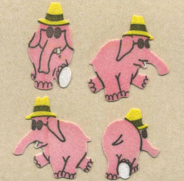 Vintage Stickers on the Roll ! Various Designs