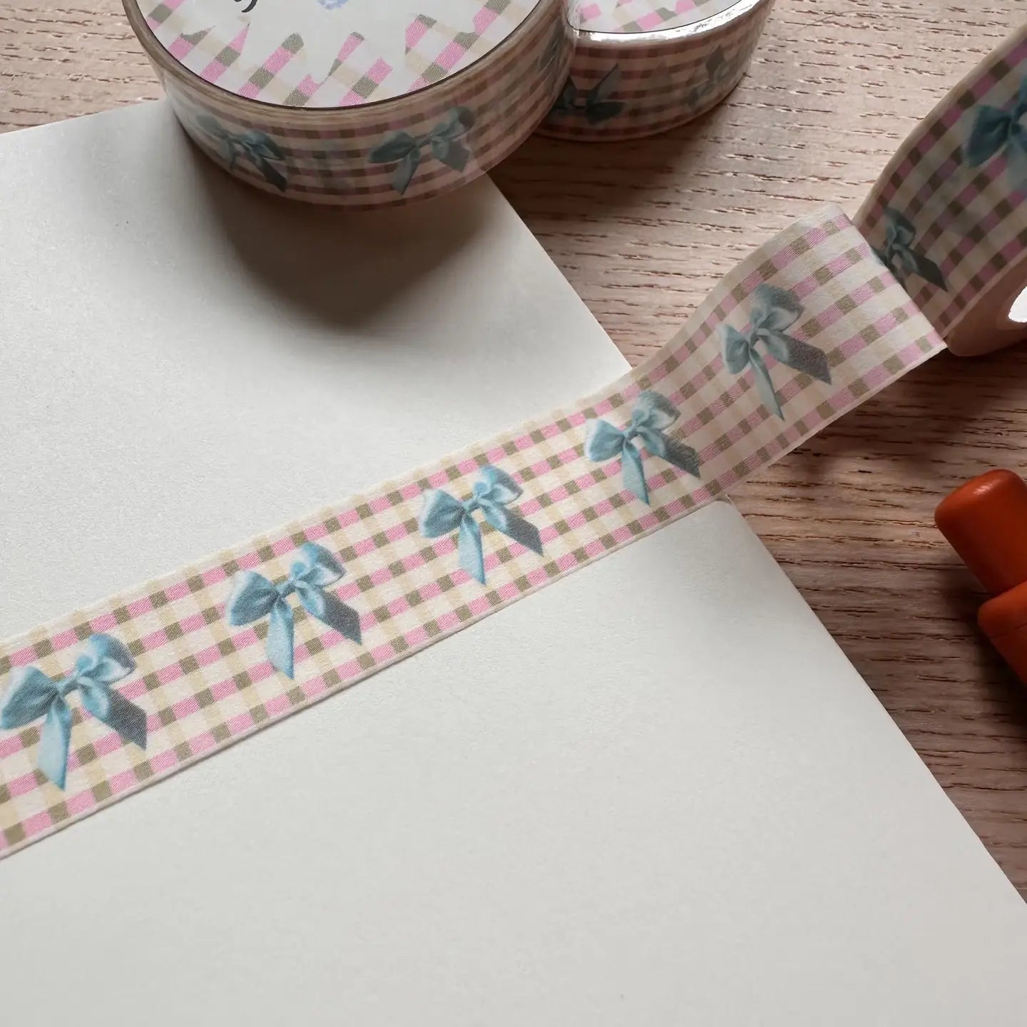 Gingham Bows Washi Tape