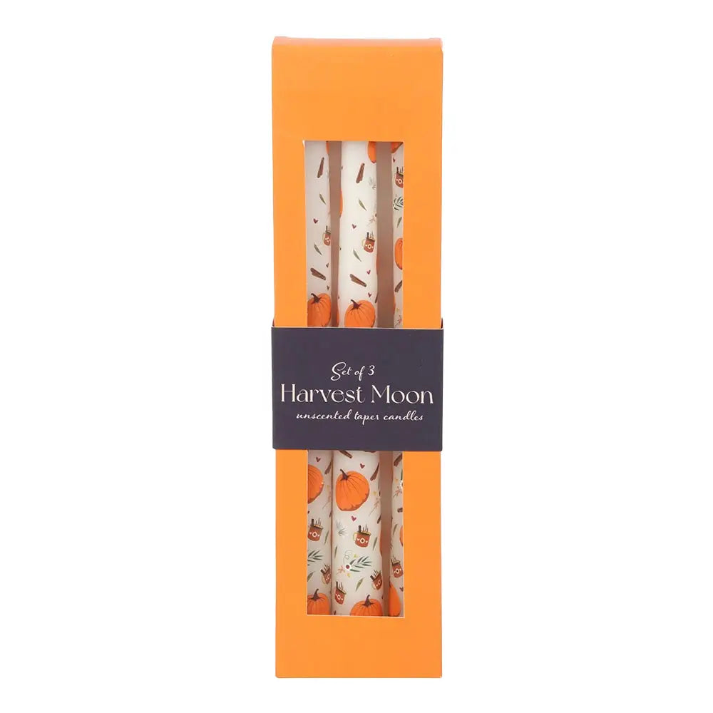 Set of 3 Pumpkin Print Autumn Candles