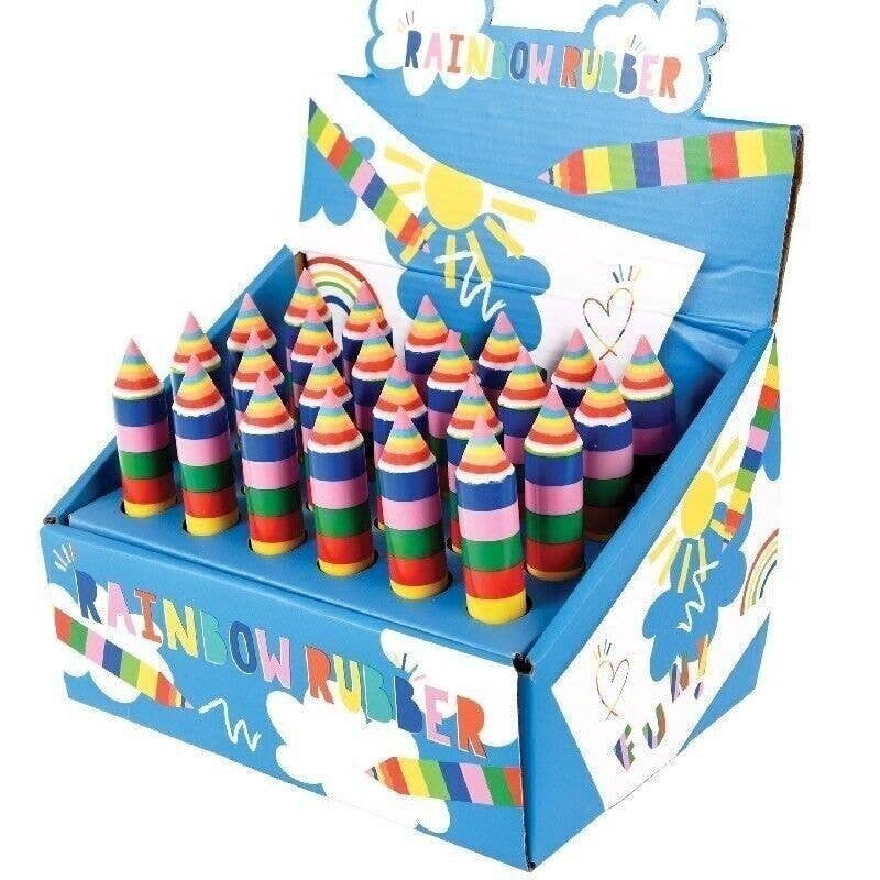 Pencil Shaped Rainbow Eraser