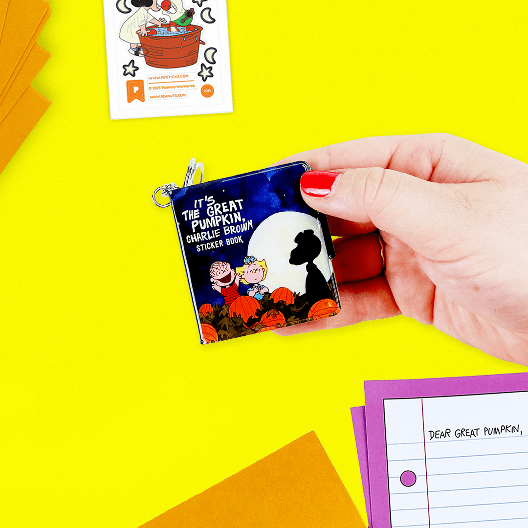 Pipsticks - It's The Great Pumpkin Mini Sticker Book Keychain