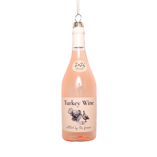 Turkey Wine Glass Decoration, 13cm