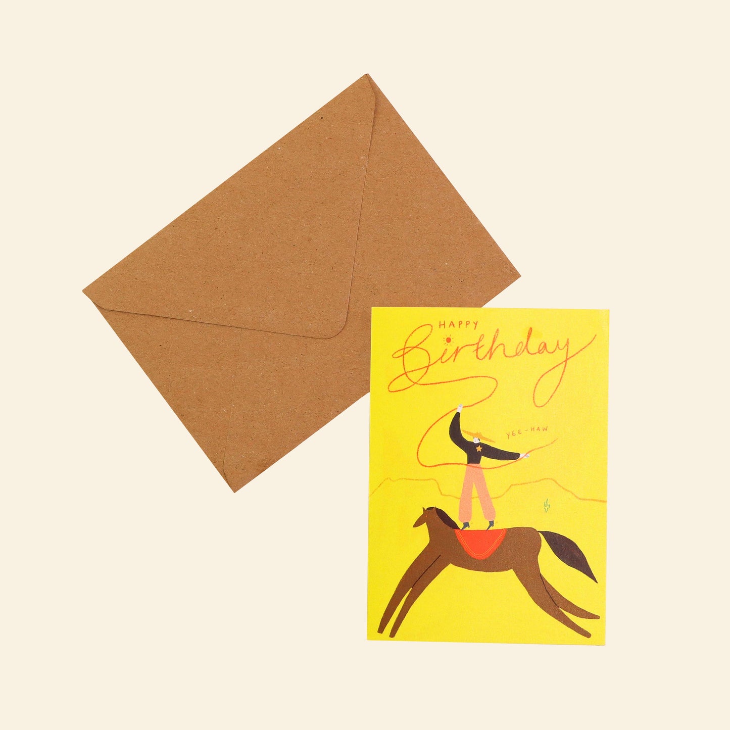 Yee-Haw Cowboy Birthday Card | Cowgirl | Happy Birthday