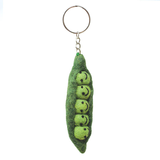 Felt Keychain - Peas In A Pod Felt Keyring
