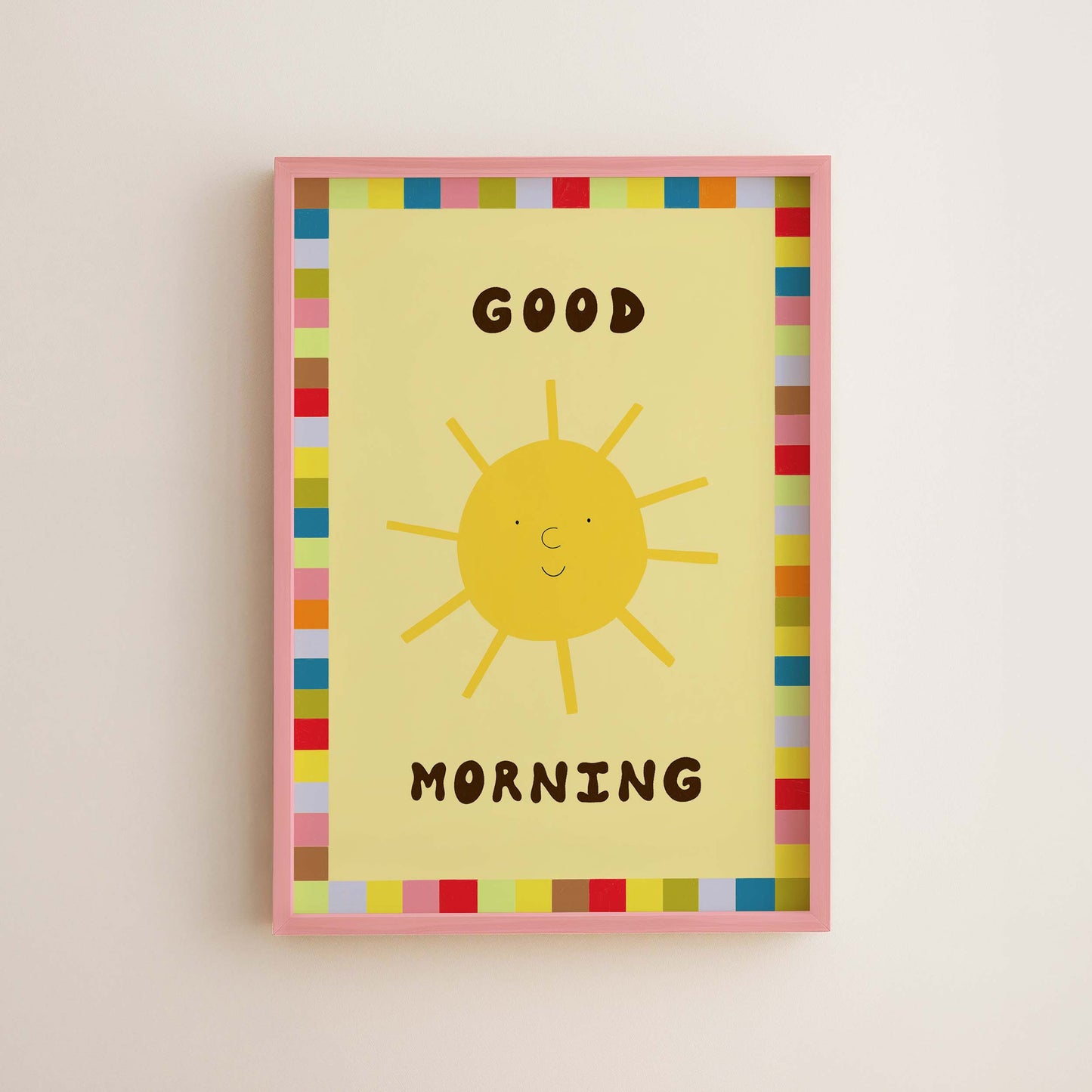 Sunshine Good Morning Art Print | Cute Children's Wall Art: A5