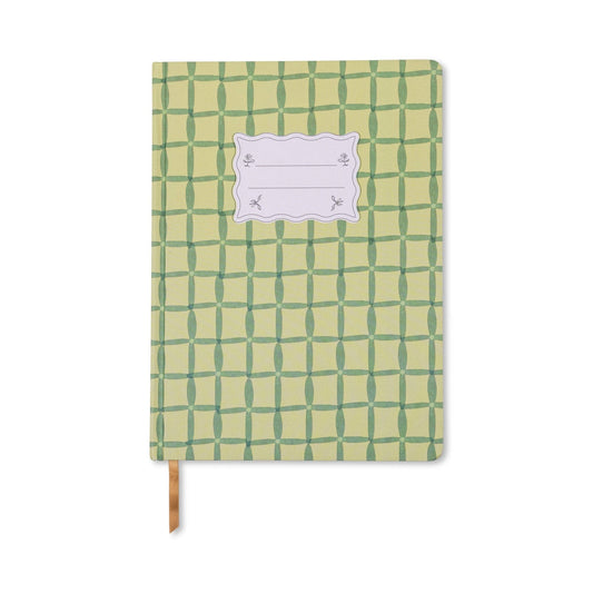 DesignWorks Ink Tulip Jumbo Journal - Green Lattice