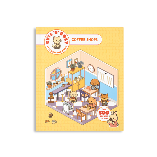 Cute 'n' Cozy Sticker Therapy: Coffee Shops (Cute 'n' Cozy Sticker Therapy Series)