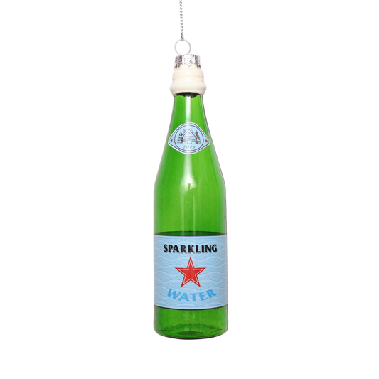 Sparkling Water Bottle Glass Decoration