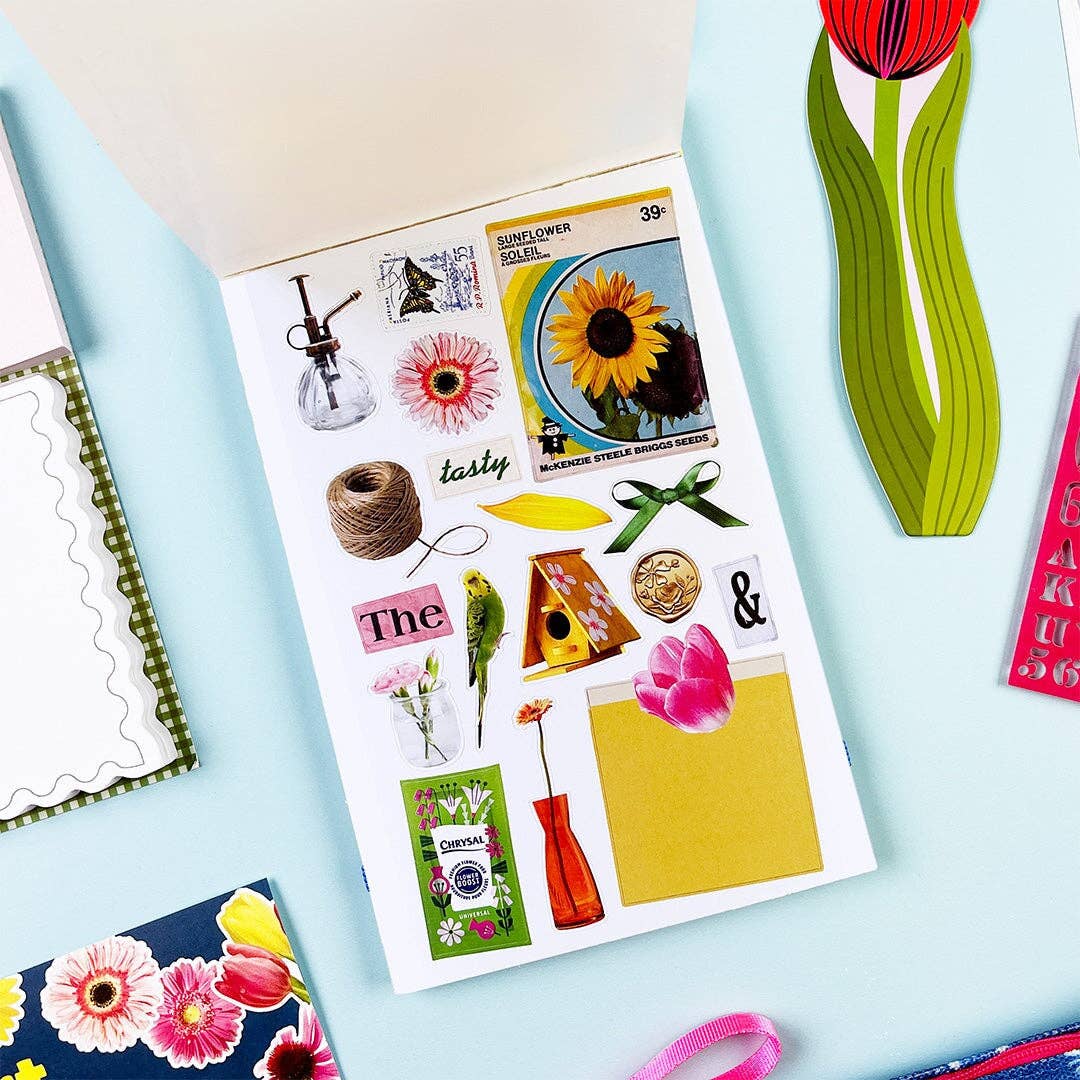 In The Garden Pipsticks Junk Journal Sticker Book