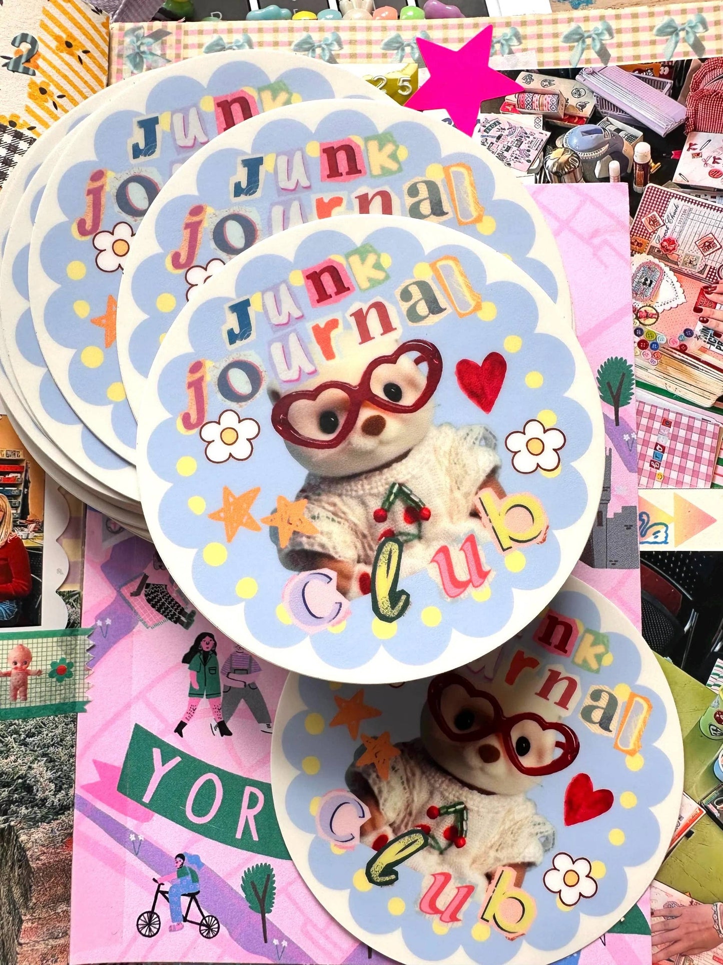 Junk Journal Club Vinyl Sticker