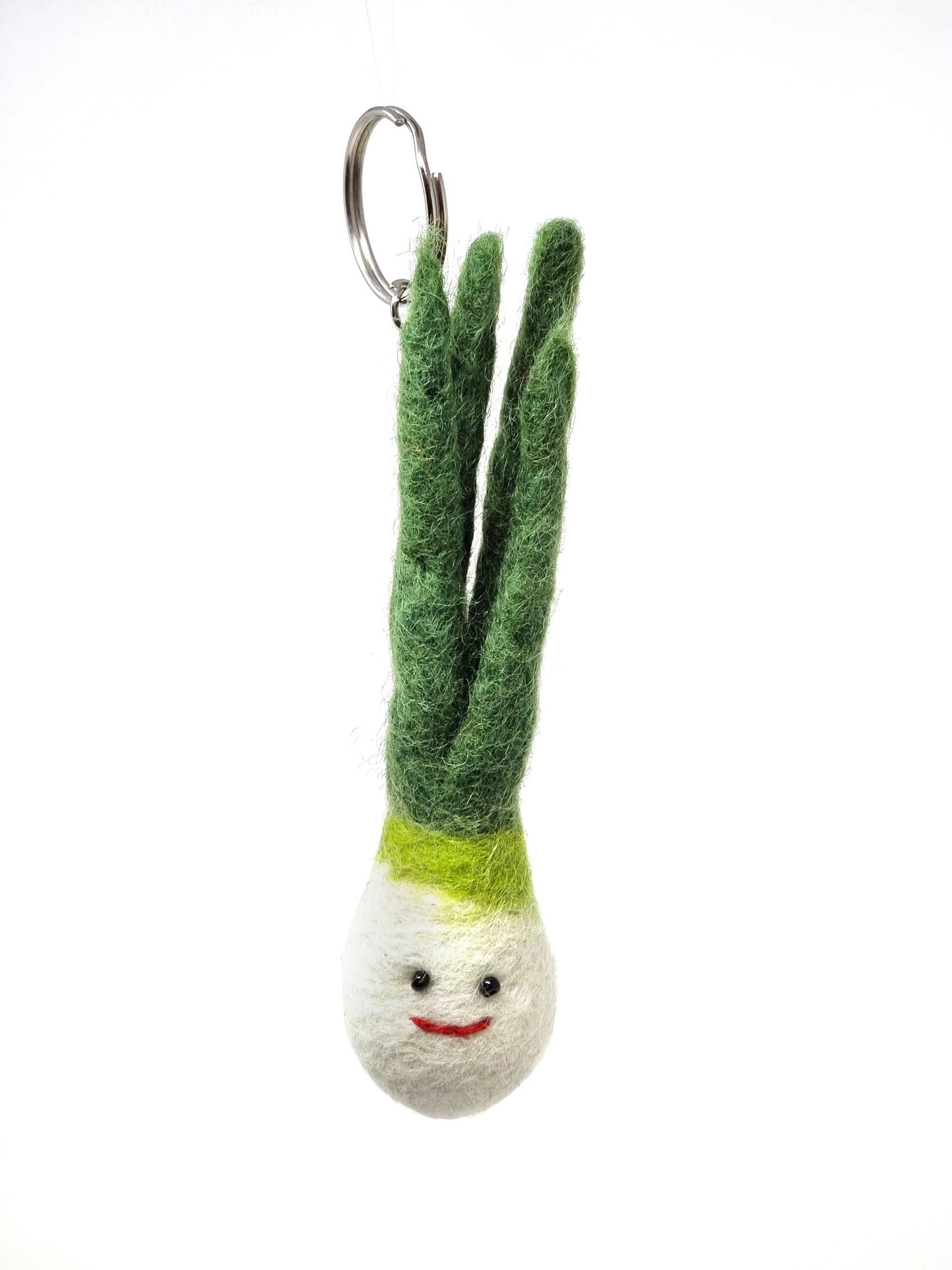 Felt Keychain - Spring Onion Felt Keyring