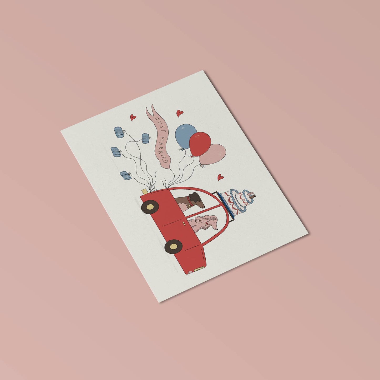 Just Married Wedding Card