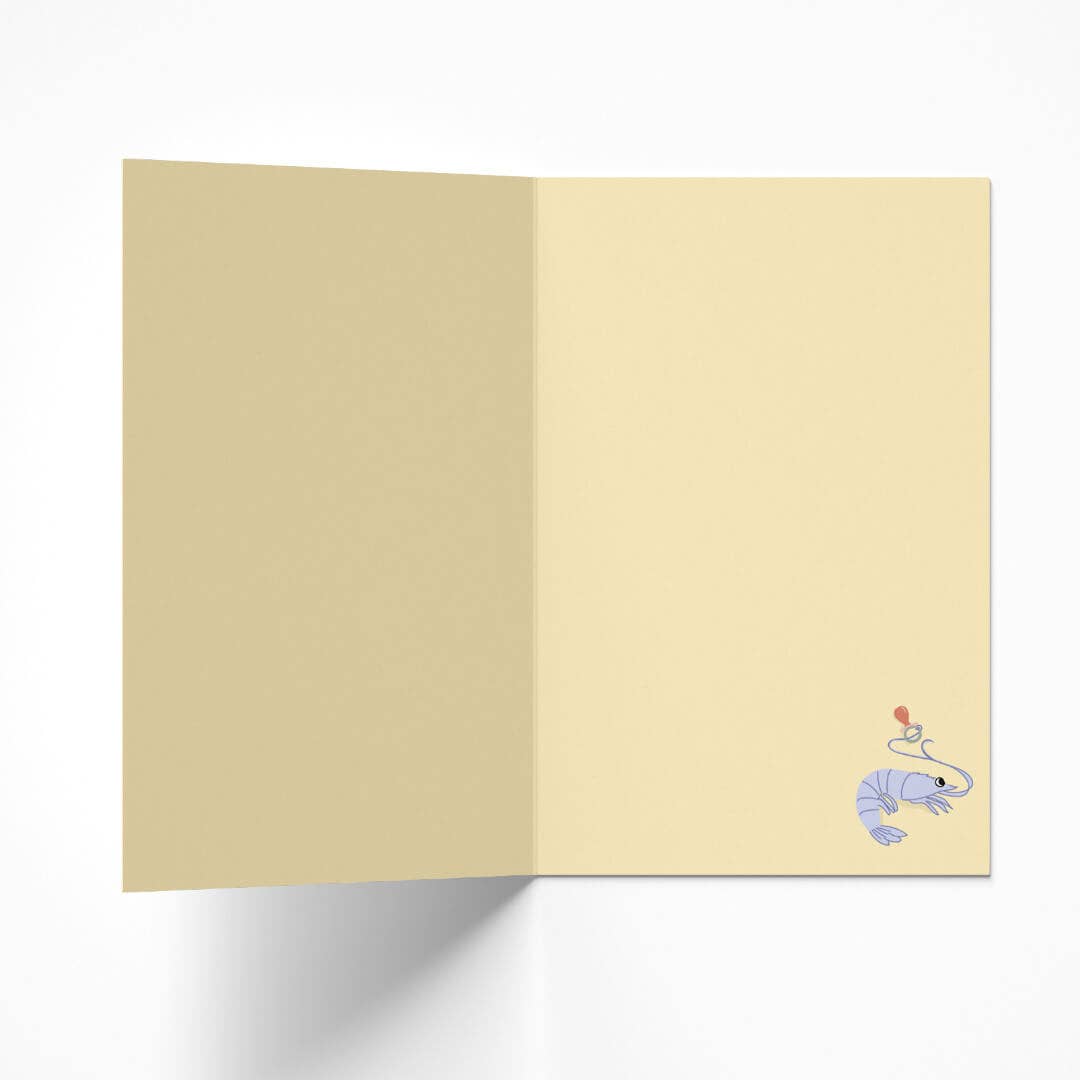 Little prawn new baby card