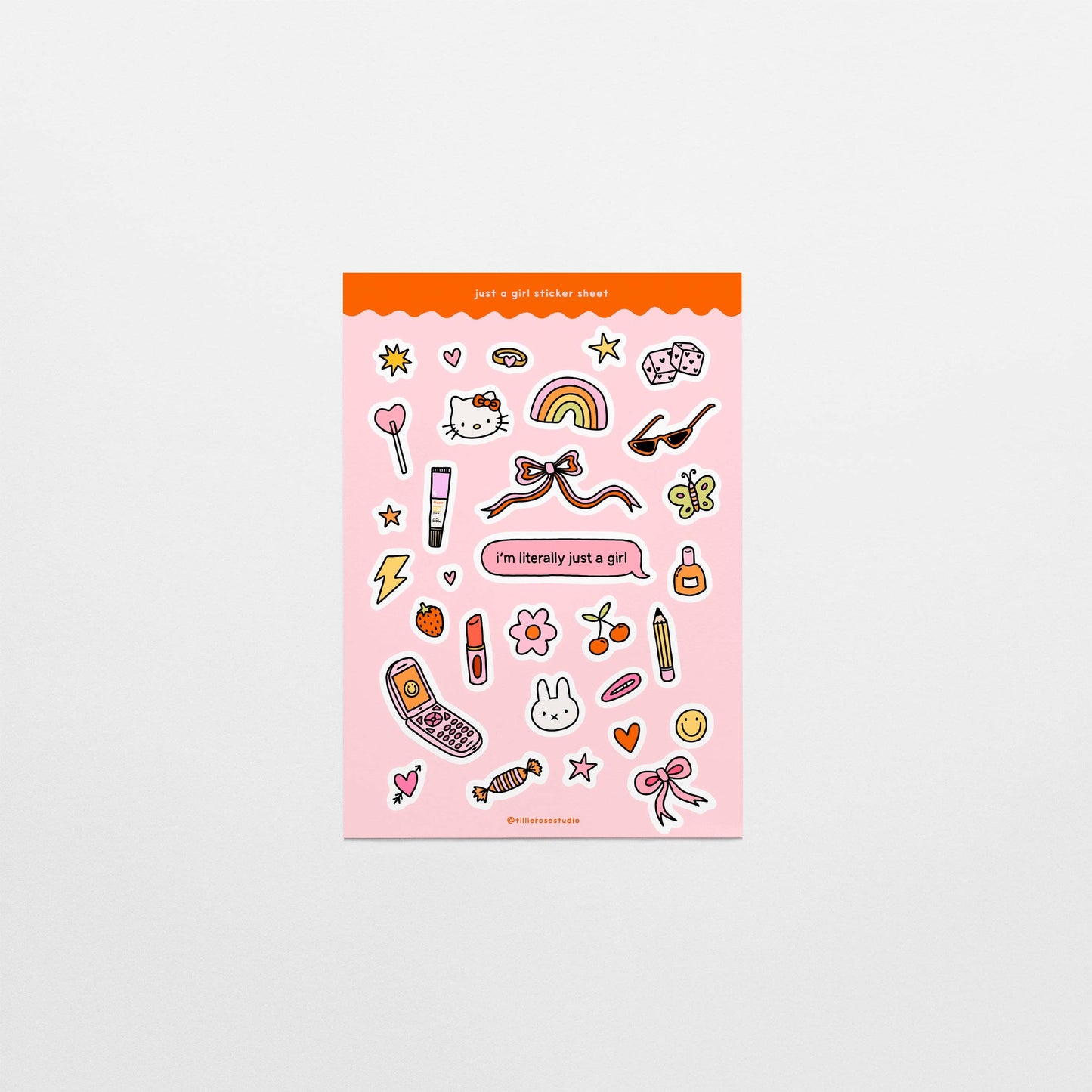 Just a Girl Sticker Sheet