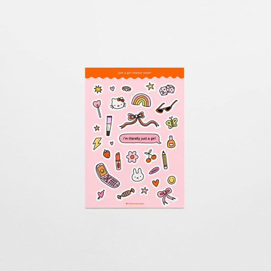 Just a Girl Sticker Sheet