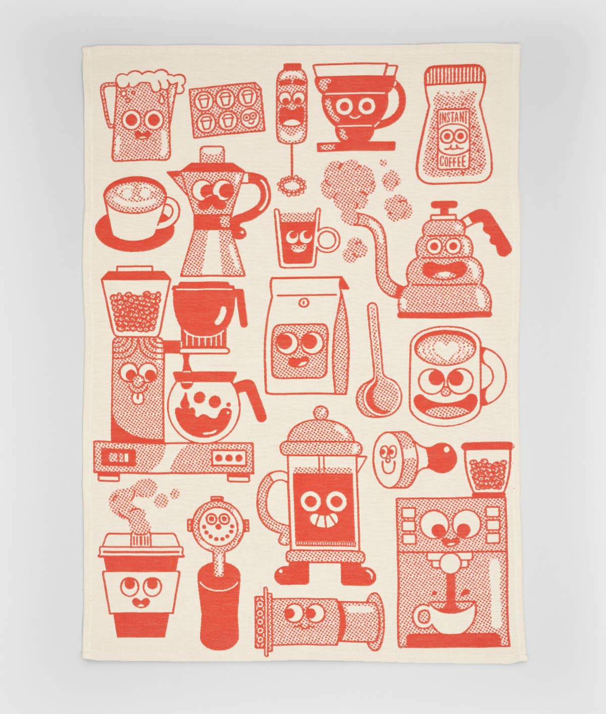 Coffee Time Woven Cotton Tea Towel