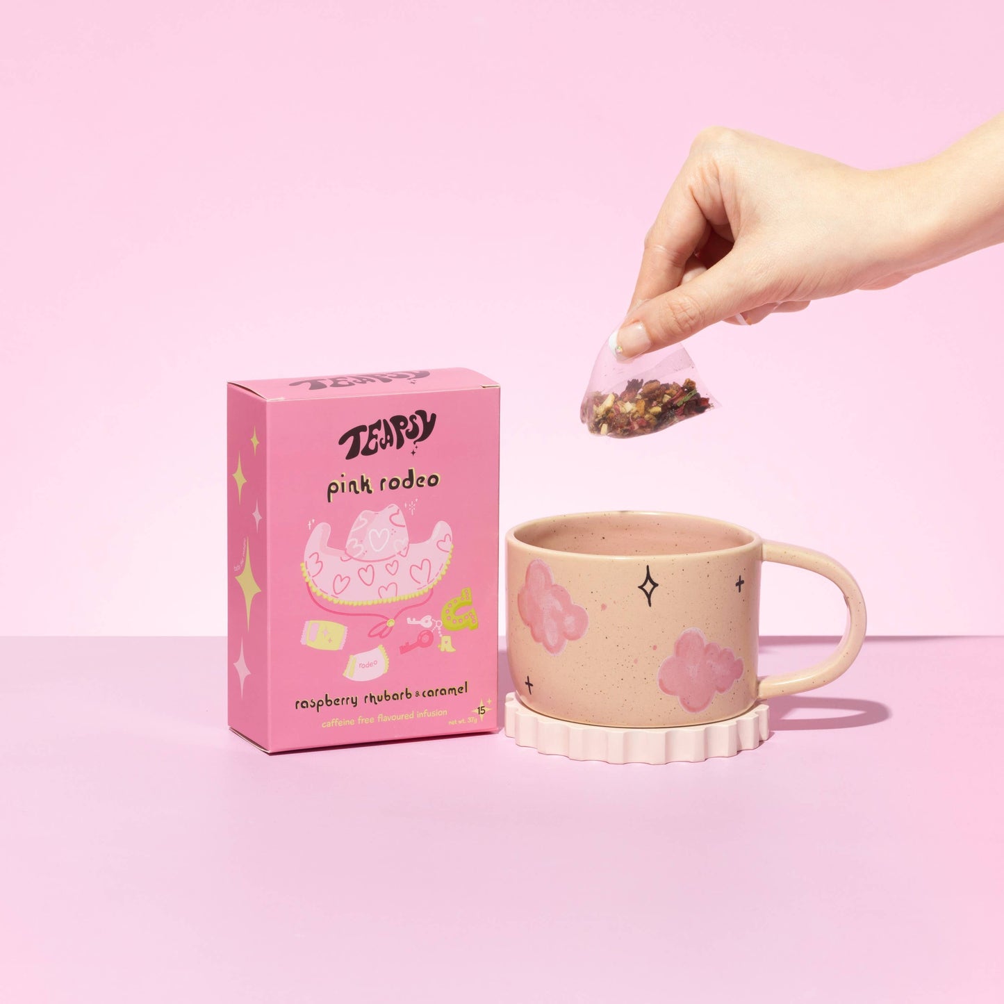 Caramel Rhubarb & Raspberry Tea - Pink Rodeo