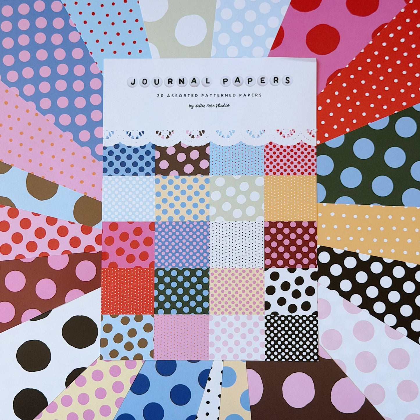 Journal Papers Pack: Polka Dot Edition: a5