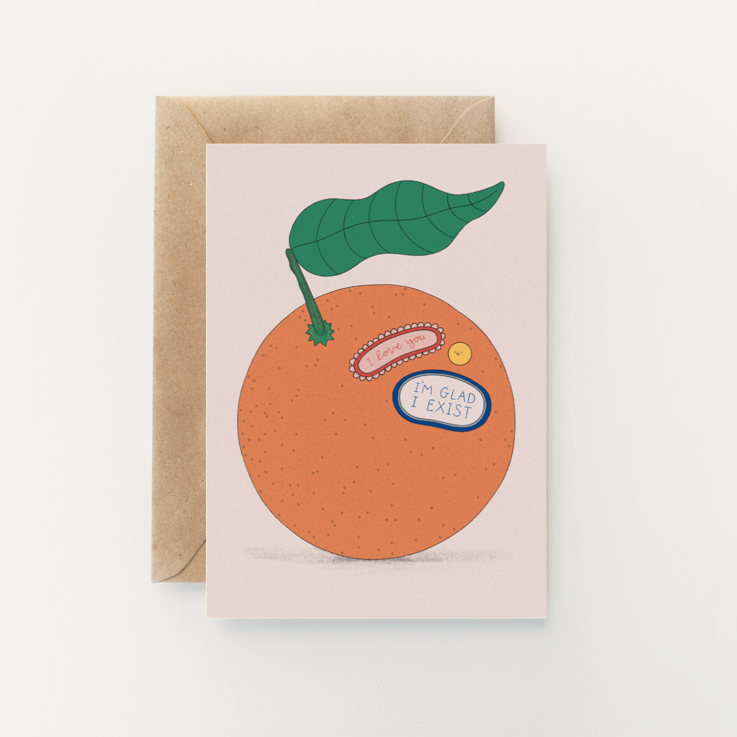 The Orange Wendy Cope Poem Card