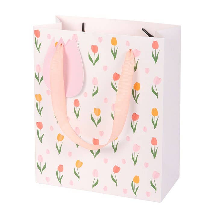 Spring Tulip Print Mother's Day Gift Bag