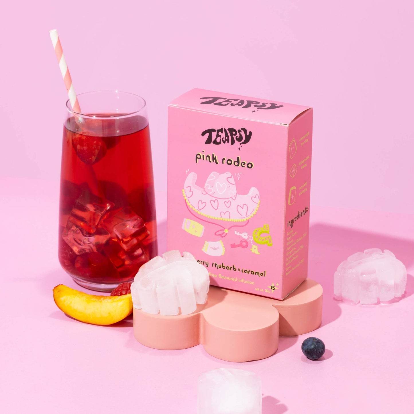 Caramel Rhubarb & Raspberry Tea - Pink Rodeo