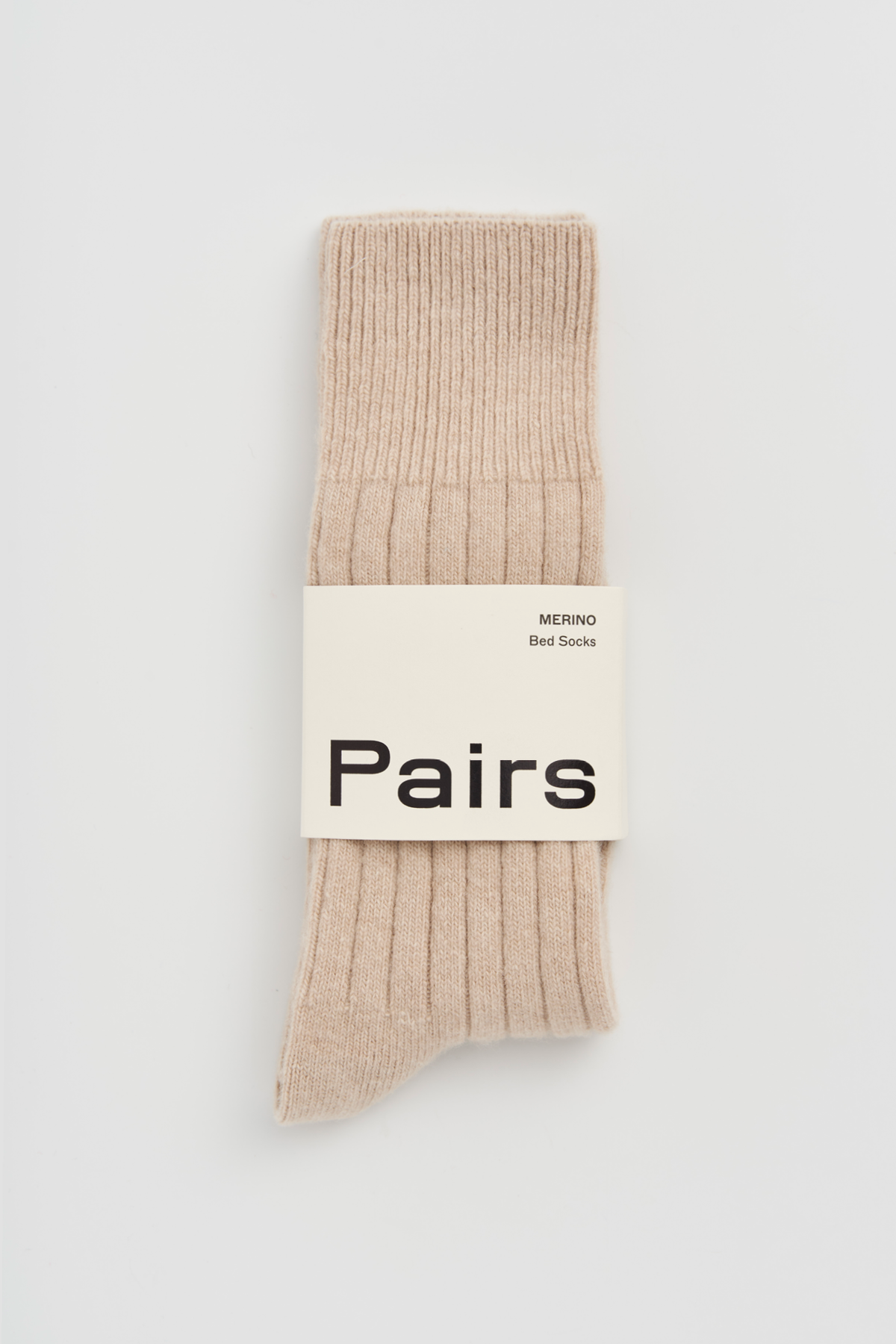 Pairs - Milky Tea Beige Merino Bed Socks