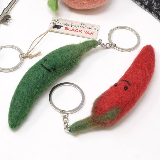 Felt Keychain - Chilli Felt Bag Charm