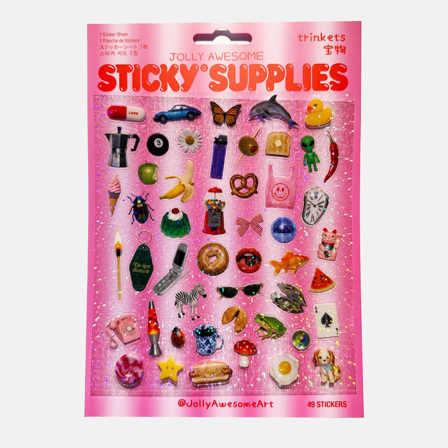 TRINKETS A5 HOLOGRAPHIC STICKER SHEET