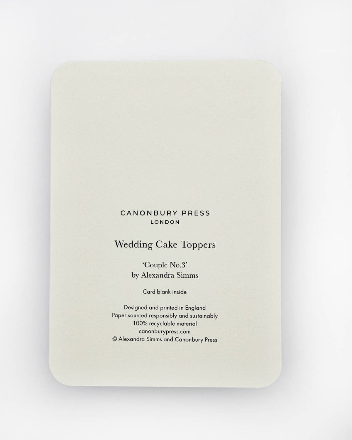 Wedding Cake Topper No.3 Greeting Card | Engagement