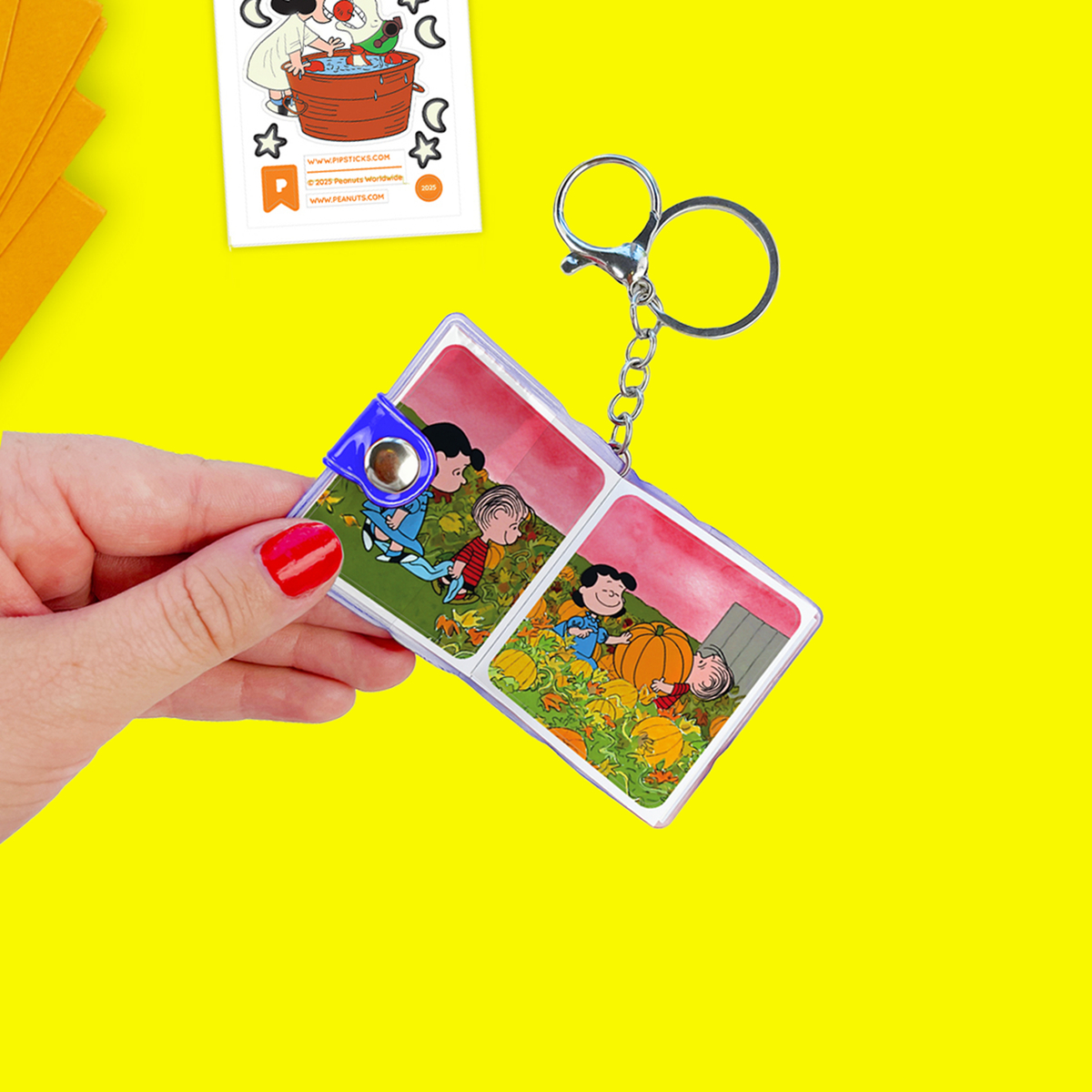 Pipsticks - It's The Great Pumpkin Mini Sticker Book Keychain