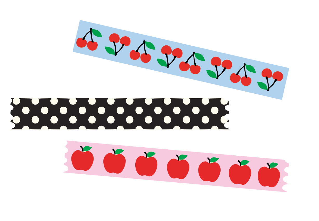 Martina's Tiny Store Apple Washi Trio Gift Pack