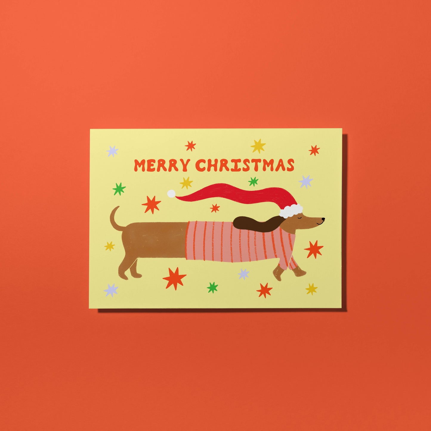 Sausage Dog Christmas Card | Cute Dog Holiday Card