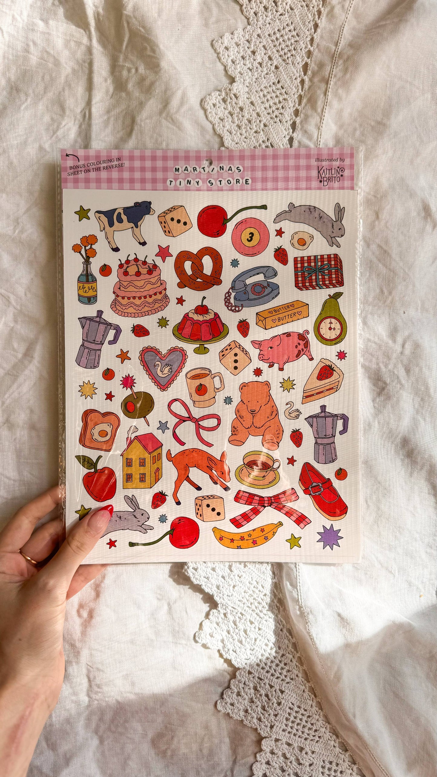 Illustrated Large Scrapbooking Stickersheet