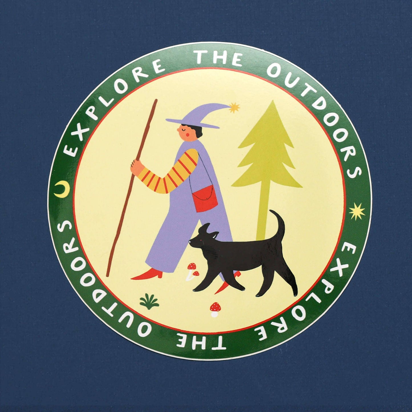 Explore The Outdoors Sticker - Round Vinyl Sticker
