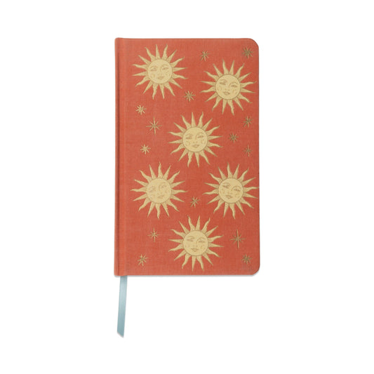 Celestial Bookcloth Journal - Terracotta Sun