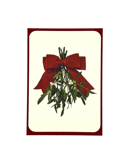 Mistletoe Bow Christmas Greeting Card | Christmas Card