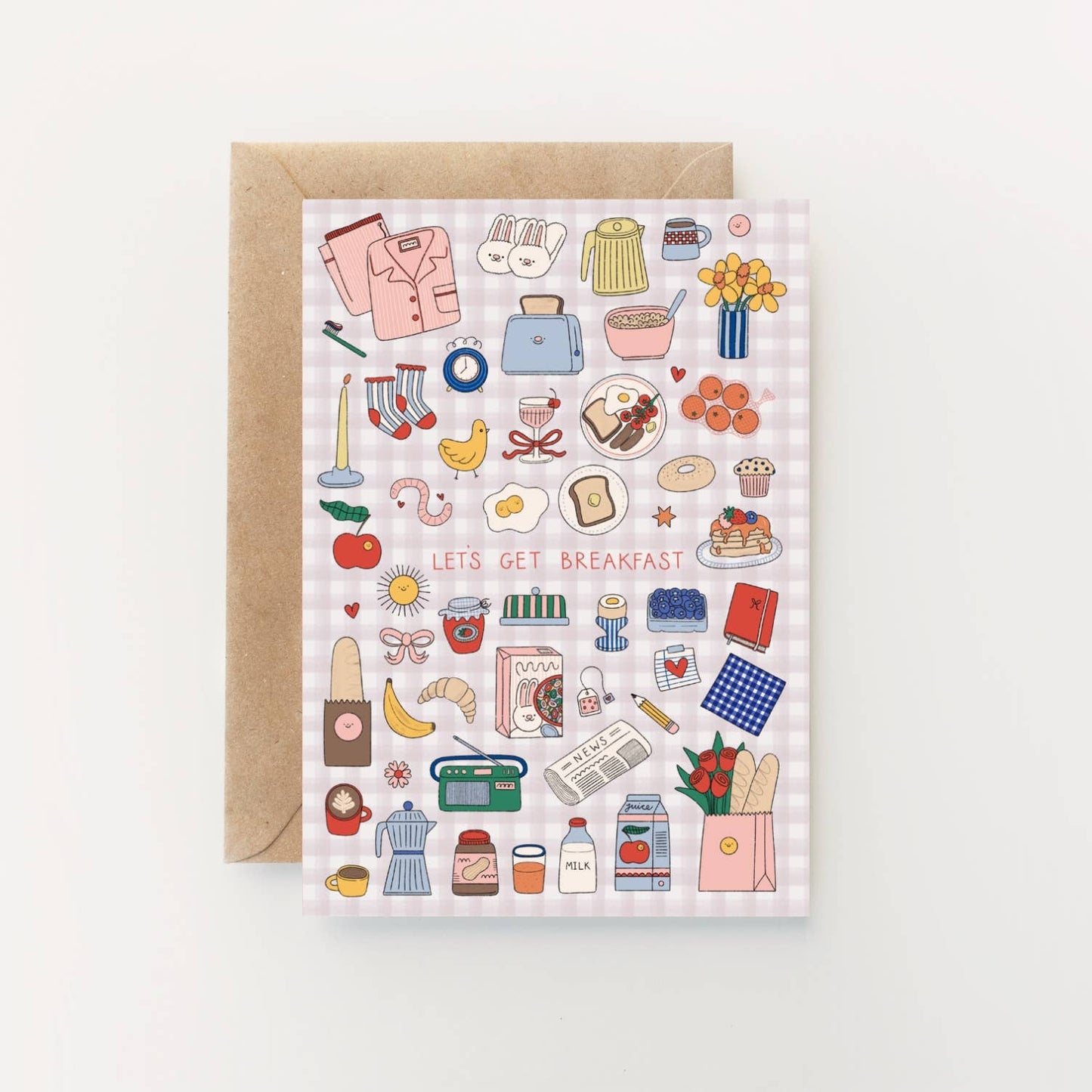 Let's Get Breakfast Greetings Card