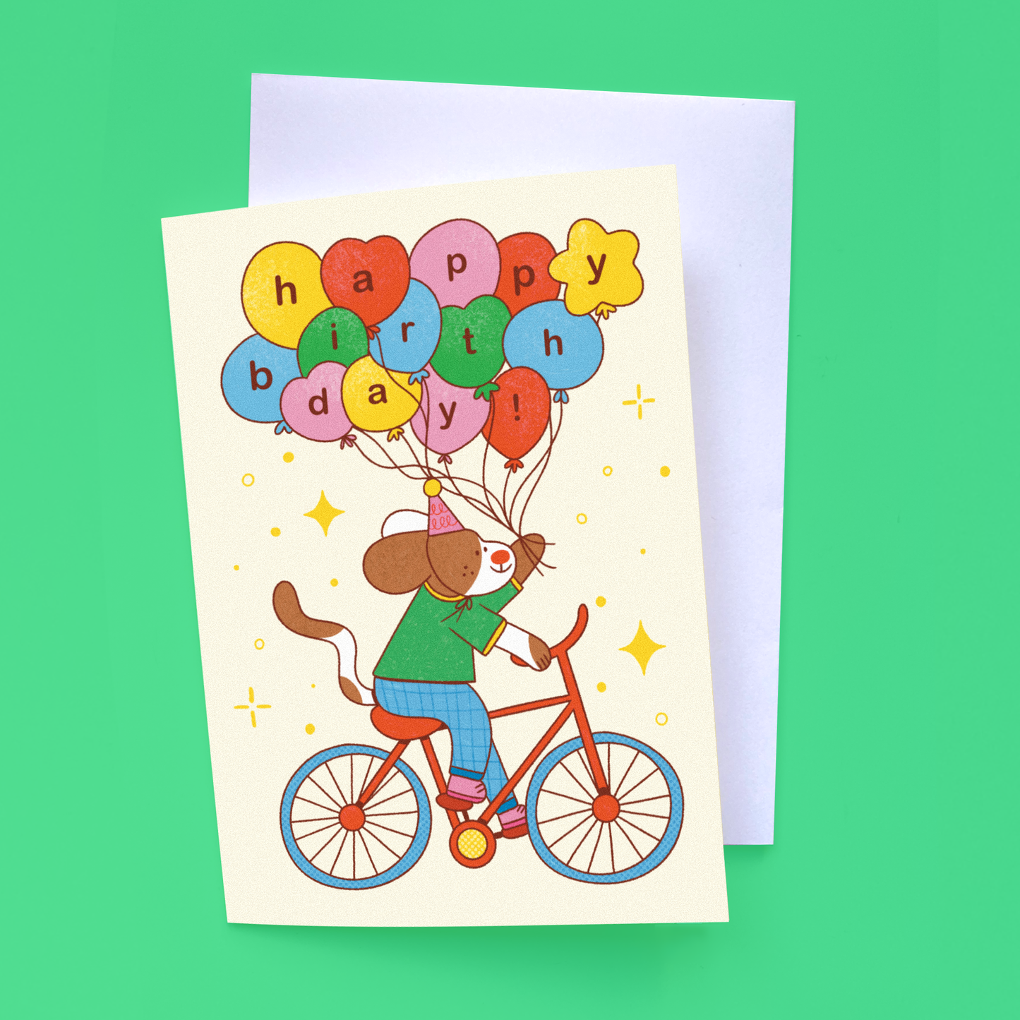 Birthday balloons greetings card 