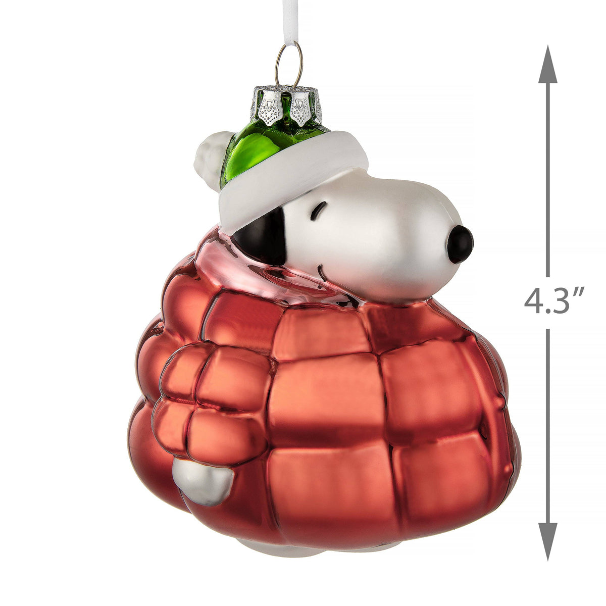 (In Box) Peanuts™ Snoopy In Red Puffer Jacket Christmas Ornament