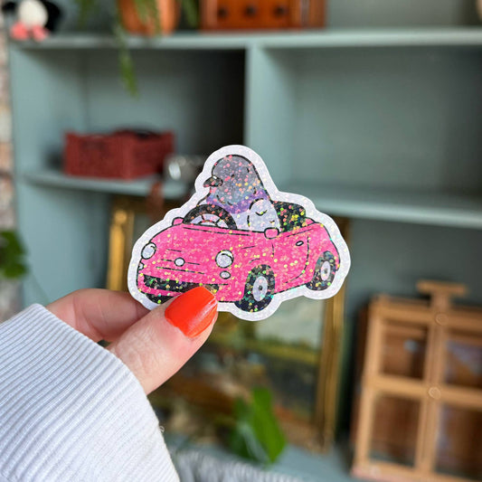 Pigeon Car Vinyl Sticker | Sparkly Laptop Sticker