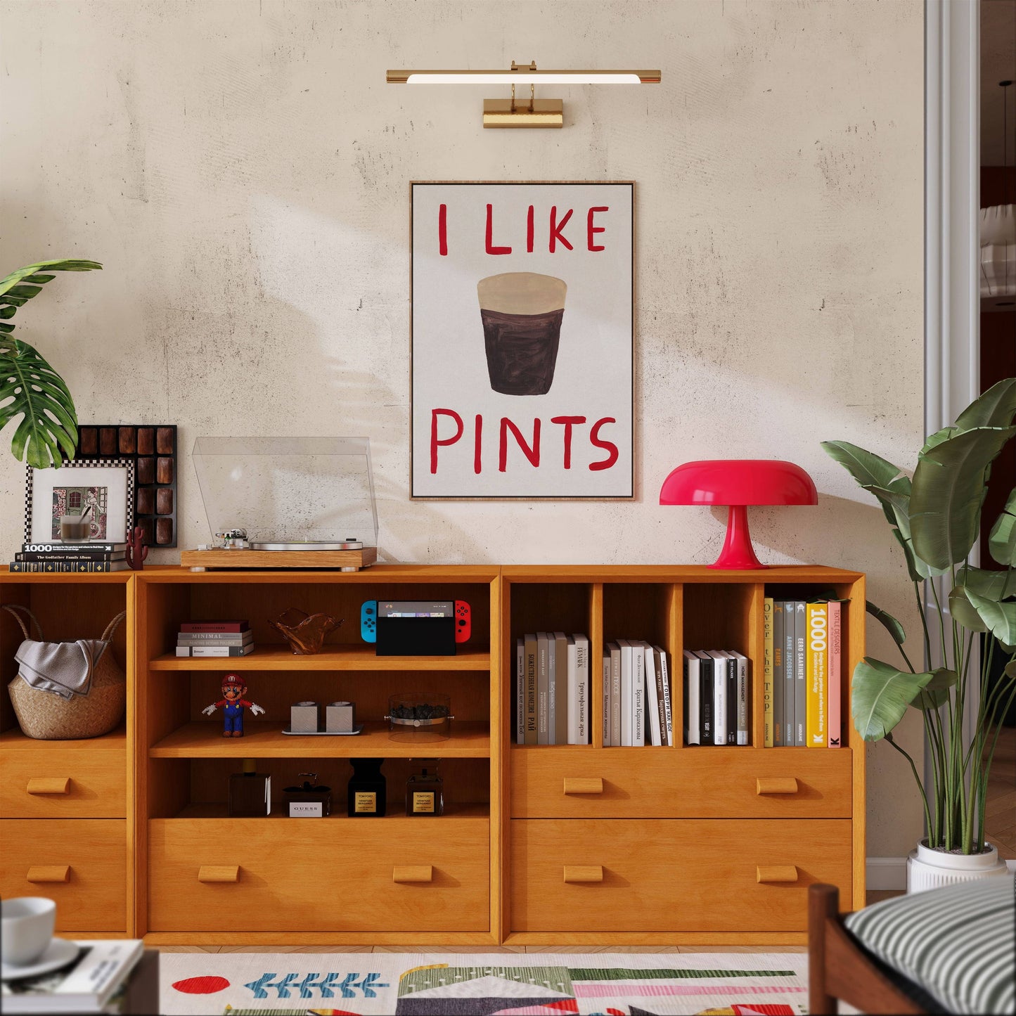 Beer Quote Art Print – I Like Pints: Unframed / A3