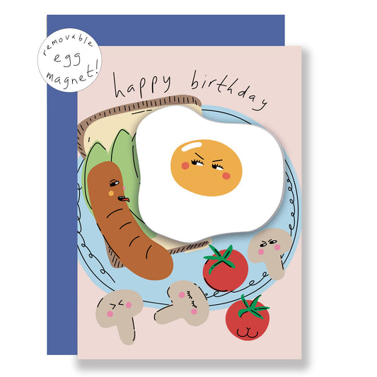 Magnet greeting card,keepsake card, egg magnet card