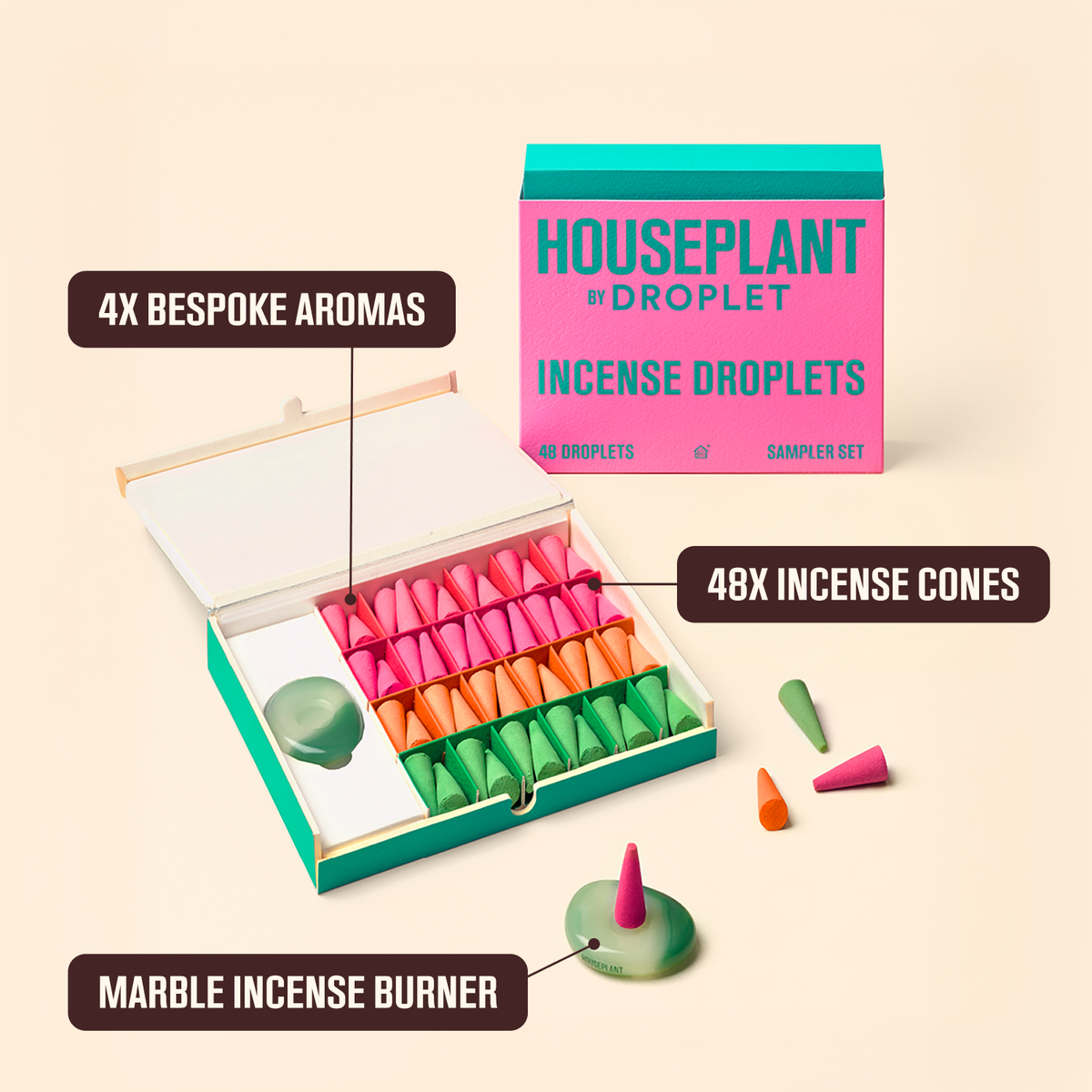 Houseplant by DROPLET Droplets by Seth | 48 Incense Cones: Default Title