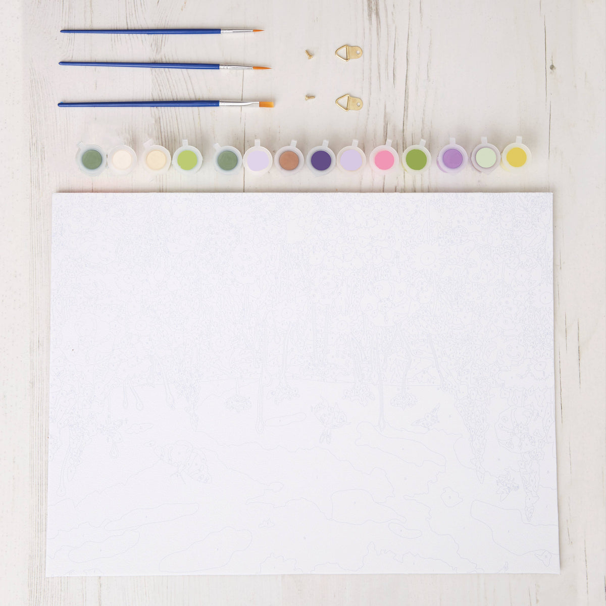 Artiste Paint By Numbers Wild Meadow - 14 colours, 3 brushes