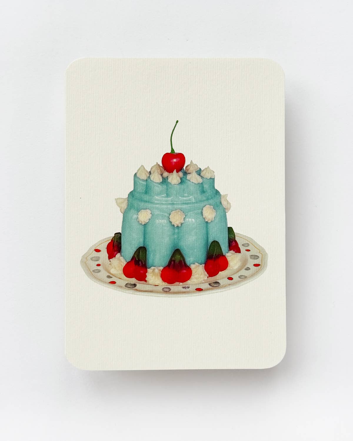 Violet Petal Cream Blancmange Greeting Card | Birthday Card